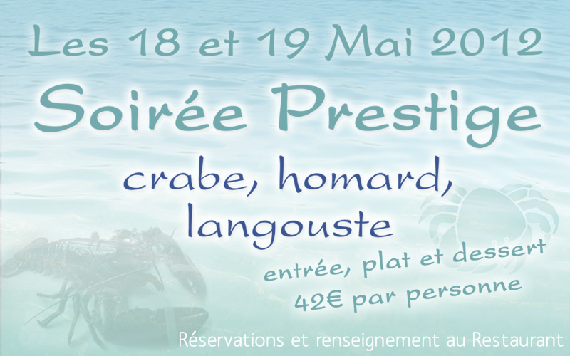 soirée prestige les 18 et 19 mai