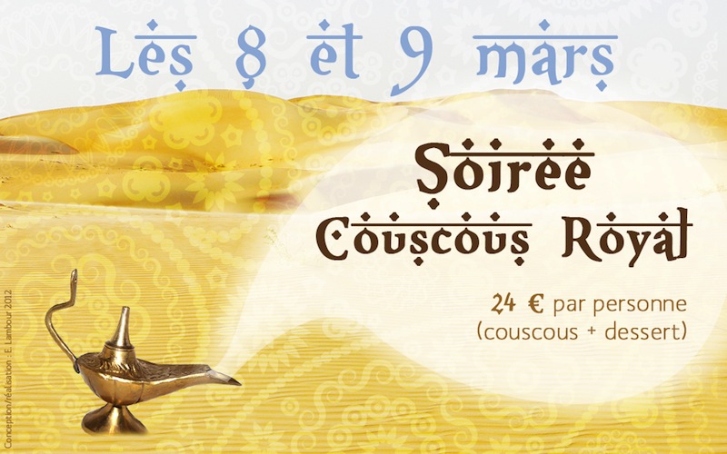 soirées couscous les 8 et 9 mars au bowling du trefle